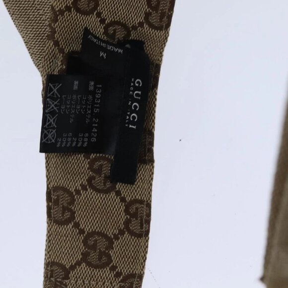 GUCCI GG Canvas Sherry Line Sun Visor M Beige Yellow Auth - Picture 9 of 14